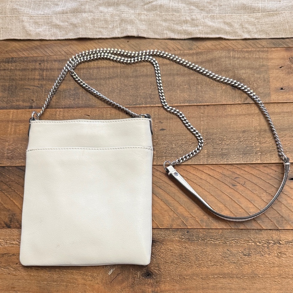 NWOT White Leather Banana Republic Crossbody Bag